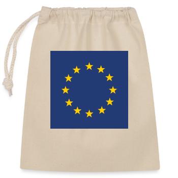Cadeau du drapeau européen - Cadeau du drapeau de l’Union européenne - Sac cadeau en coton avec cordon (25 x 30 cm) - nature - Devant