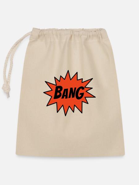 Bang Design, best Design - Verschließbarer Geschenkbeutel aus Baumwolle (25x30cm) - Natur