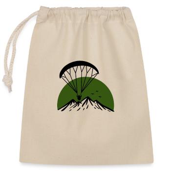 Paramotoring Rétro Design - Sac cadeau en coton avec cordon (25 x 30 cm) - nature - Devant