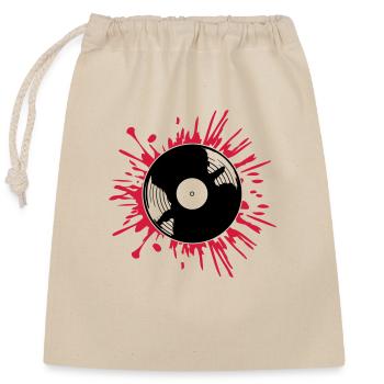 Les gouttes de sang enregistrent des éclaboussures de couleur - Sac cadeau en coton avec cordon (25 x 30 cm) - nature - Devant
