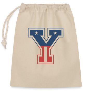 Letter Y USA - Closable cotton gift bag (25x30cm) - nature - Front