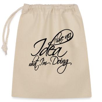 Aucune idée - Sac cadeau en coton avec cordon (25 x 30 cm) - nature - Devant