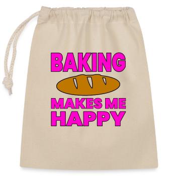 Bake - Closable cotton gift bag (25x30cm) - nature - Front