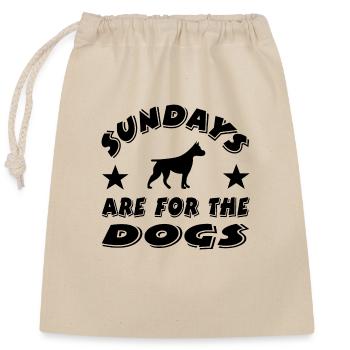 Canine - Sac cadeau en coton avec cordon (25 x 30 cm) - nature - Devant