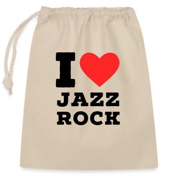 I love jazz rock - Closable cotton gift bag (25x30cm) - nature - Front