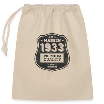 MADE IN 1933 - Closable cotton gift bag (25x30cm) - nature - Front