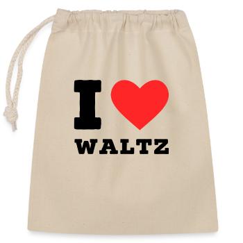 Ich liebe Walzer - Verschließbarer Geschenkbeutel aus Baumwolle (25x30cm) - Natur - Vorne