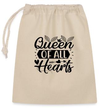 Queen Of All Hearts - Verschließbarer Geschenkbeutel aus Baumwolle (25x30cm) - Natur - Vorne