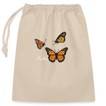 Group of butterflies - Closable cotton gift bag (25x30cm) - nature - Front