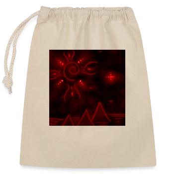 SUN AND RED PYRAMIDS - Closable cotton gift bag (25x30cm) - nature - Front
