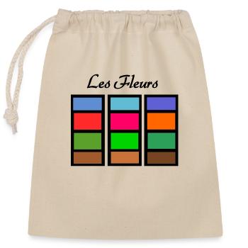 Les Fleurs - Sac cadeau en coton avec cordon (25 x 30 cm) - nature - Devant