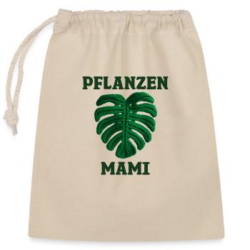 PFLANZEN MAMI - Verschließbarer Geschenkbeutel aus Baumwolle (25x30cm) - Natur - Vorne