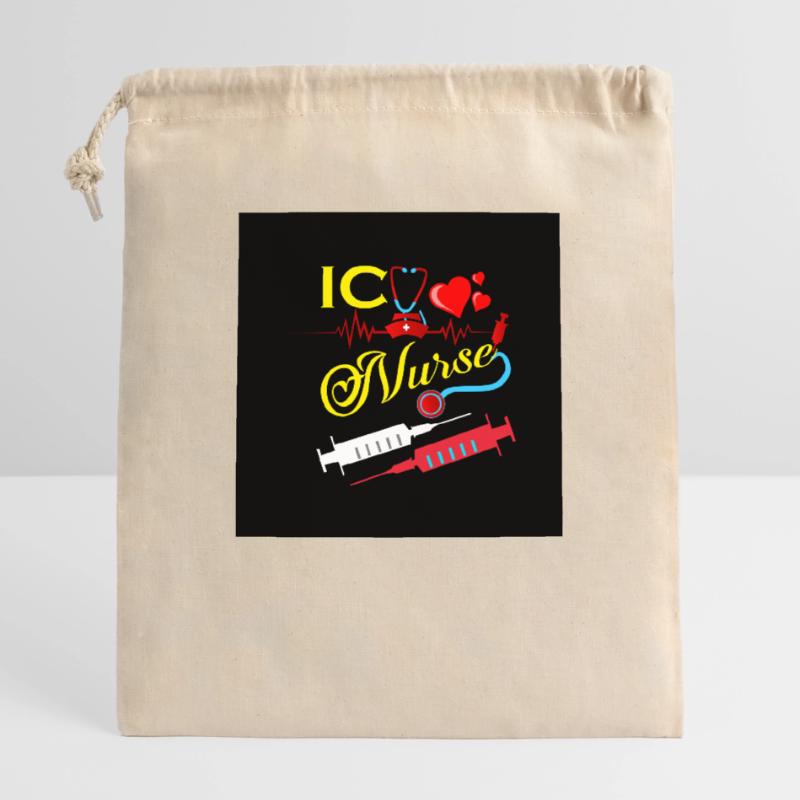 Conception de l’injection infirmière Sac cadeau en coton avec cordon (25 x 30 cm)