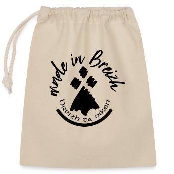 made in breizh - Sac cadeau en coton avec cordon (25 x 30 cm) - nature - Devant