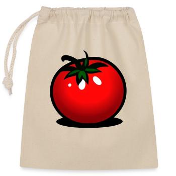 Tomaten Comic Tomate süß Cartoon 8 - Verschließbarer Geschenkbeutel aus Baumwolle (25x30cm) - Natur - Vorne