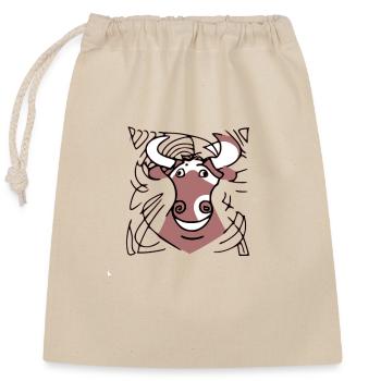 Emma la vache tranquille - Sac cadeau en coton avec cordon (25 x 30 cm) - nature - Devant