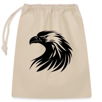 Beautiful Eagle Logo in Tattoo Style - Closable cotton gift bag (25x30cm) - nature - Front
