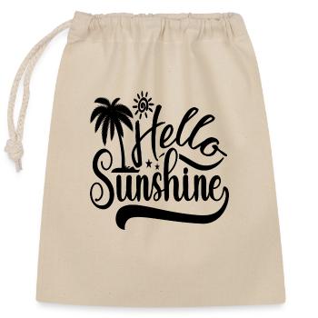 Hello Sunshine - Closable cotton gift bag (25x30cm) - nature - Front
