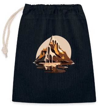 SURREAL - Closable cotton gift bag (25x30cm) - navy - Front