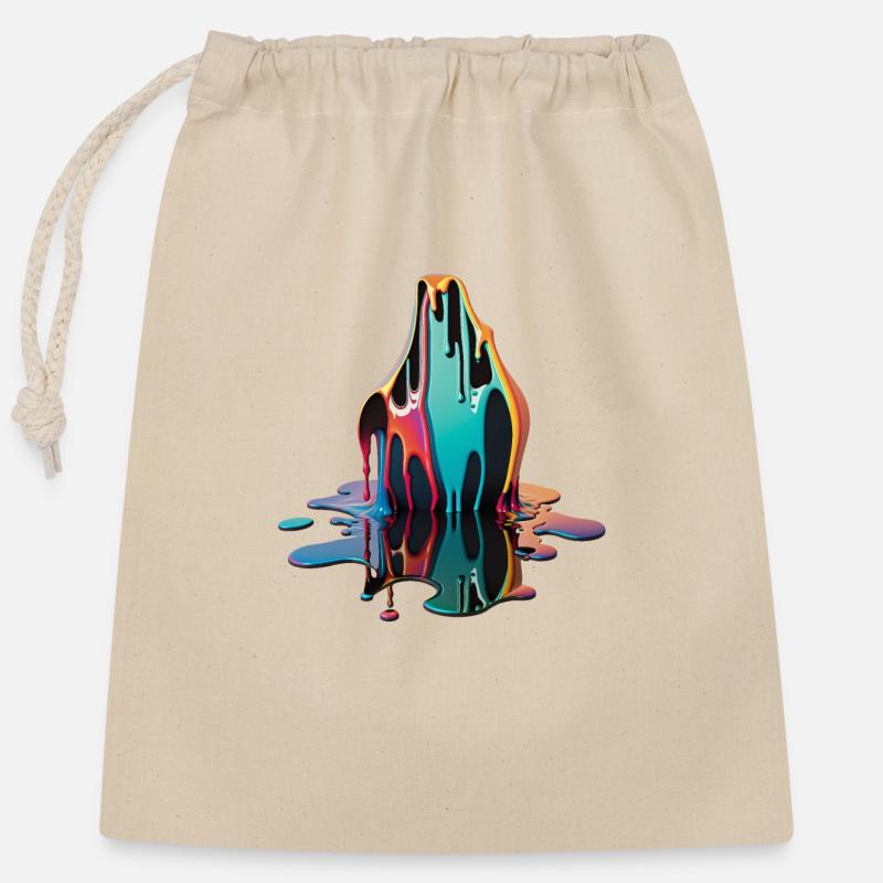 DRIPPY - Sac cadeau en coton avec cordon (25 x 30 cm) - nature