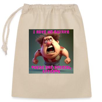 I have no quirks - these are special effects - Closable cotton gift bag (25x30cm) - nature - Front