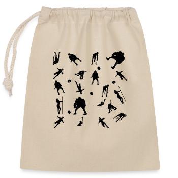 Conception de zombies - Sac cadeau en coton avec cordon (25 x 30 cm) - nature - Devant