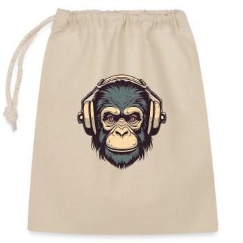 Funky Bloody Monkey - Closable cotton gift bag (25x30cm) - nature - Front