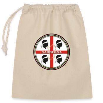 Emblem Sardiniens - Verschließbarer Geschenkbeutel aus Baumwolle (25x30cm) - Natur - Vorne