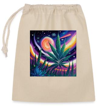 Fang Gogh Cannabis - Closable cotton gift bag (25x30cm) - nature - Front