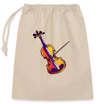 Violin Orchestra Violinist Music Violin - Closable cotton gift bag (25x30cm) - nature - Front