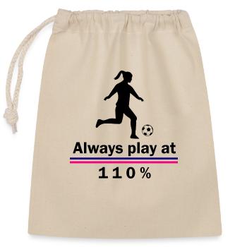 Fußball Soccer - Sac cadeau en coton avec cordon (25 x 30 cm) - nature - Devant