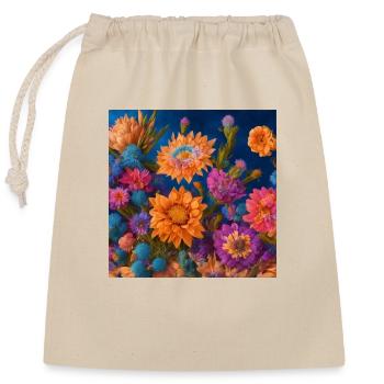 Amazing group of Magic desert flowers - Closable cotton gift bag (25x30cm) - nature - Front