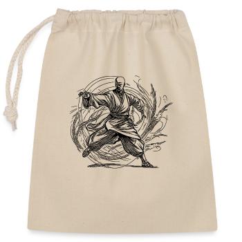 Dojo Karate Meister Kampfkunst Tattoo Style - Verschließbarer Geschenkbeutel aus Baumwolle (25x30cm) - Natur - Vorne