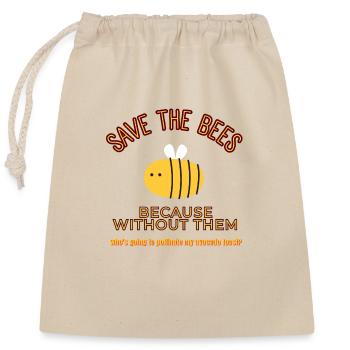 SAUVEZ LES ABEILLES - Sac cadeau en coton avec cordon (25 x 30 cm) - nature - Devant