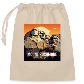 Mount Rushmore - Closable cotton gift bag (25x30cm) - nature - Front