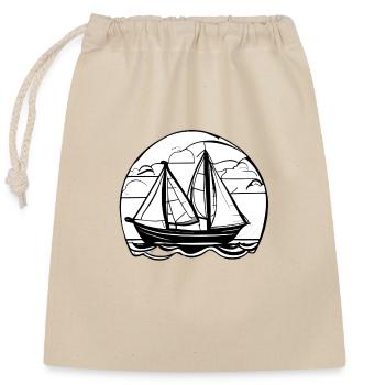 Sailor Sailing Ship Sailing Sailing Sailing Sail: - Sac cadeau en coton avec cordon (25 x 30 cm) - nature - Devant