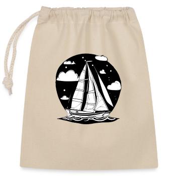voile, voile, voile, voilier, voilier - Sac cadeau en coton avec cordon (25 x 30 cm) - nature - Devant