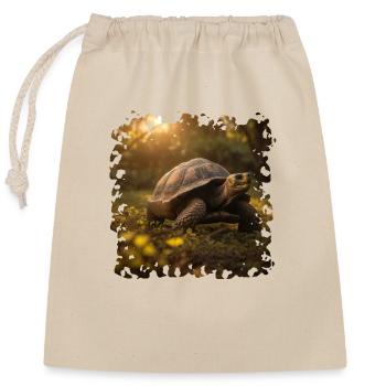 Les tortues sont des créatures fascinantes - Sac cadeau en coton avec cordon (25 x 30 cm) - nature - Devant