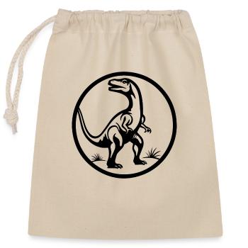 Dino Dinosaur Dinosaurs Paleontology - Closable cotton gift bag (25x30cm) - nature - Front