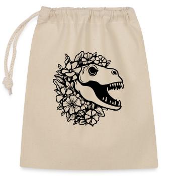Dino Dinosaurier Dinosaurs Paläontologie - Verschließbarer Geschenkbeutel aus Baumwolle (25x30cm) - Natur - Vorne