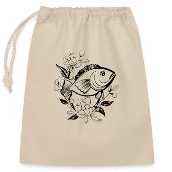 Pêche au poisson Pêche en mer - Sac cadeau en coton avec cordon (25 x 30 cm) - nature - Devant