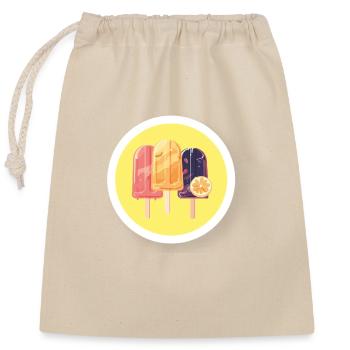 Amoureux de Saftis - Sac cadeau en coton avec cordon (25 x 30 cm) - nature - Devant
