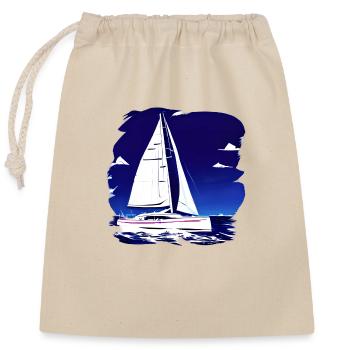 Sailor Sailing Ship Sailing Sailing Sailing Sail: - Sac cadeau en coton avec cordon (25 x 30 cm) - nature - Devant