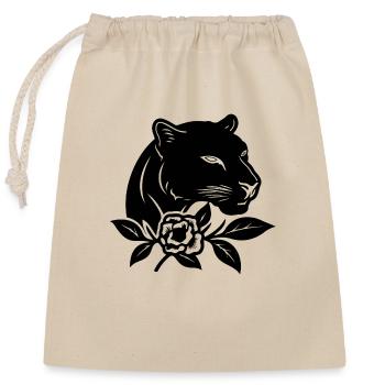Panther Predator Jungle Wildcat - Sac cadeau en coton avec cordon (25 x 30 cm) - nature - Devant