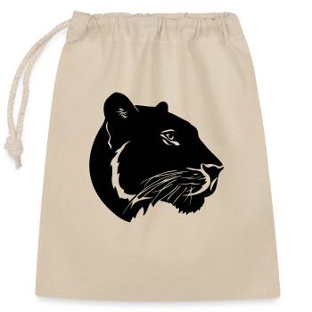 Panther Predator Jungle Wildcat - Sac cadeau en coton avec cordon (25 x 30 cm) - nature - Devant