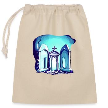 Cemetery - Closable cotton gift bag (25x30cm) - nature - Front