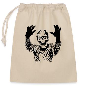 Zombie Untoter Halloween Horror - Verschließbarer Geschenkbeutel aus Baumwolle (25x30cm) - Natur - Vorne