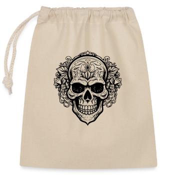 Skeleton Costume Bones Halloween Horror - Closable cotton gift bag (25x30cm) - nature - Front