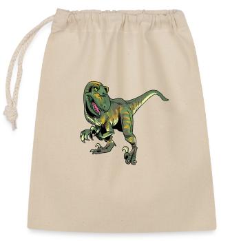 Velociraptor - Closable cotton gift bag (25x30cm) - nature - Front