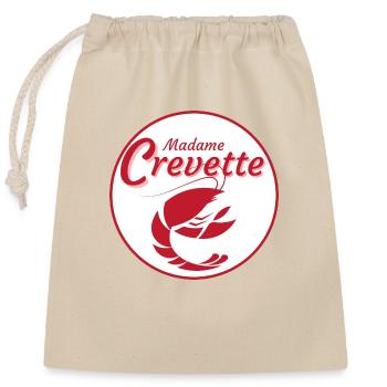 Madame Crevette Crayfish - Closable cotton gift bag (25x30cm) - nature - Front